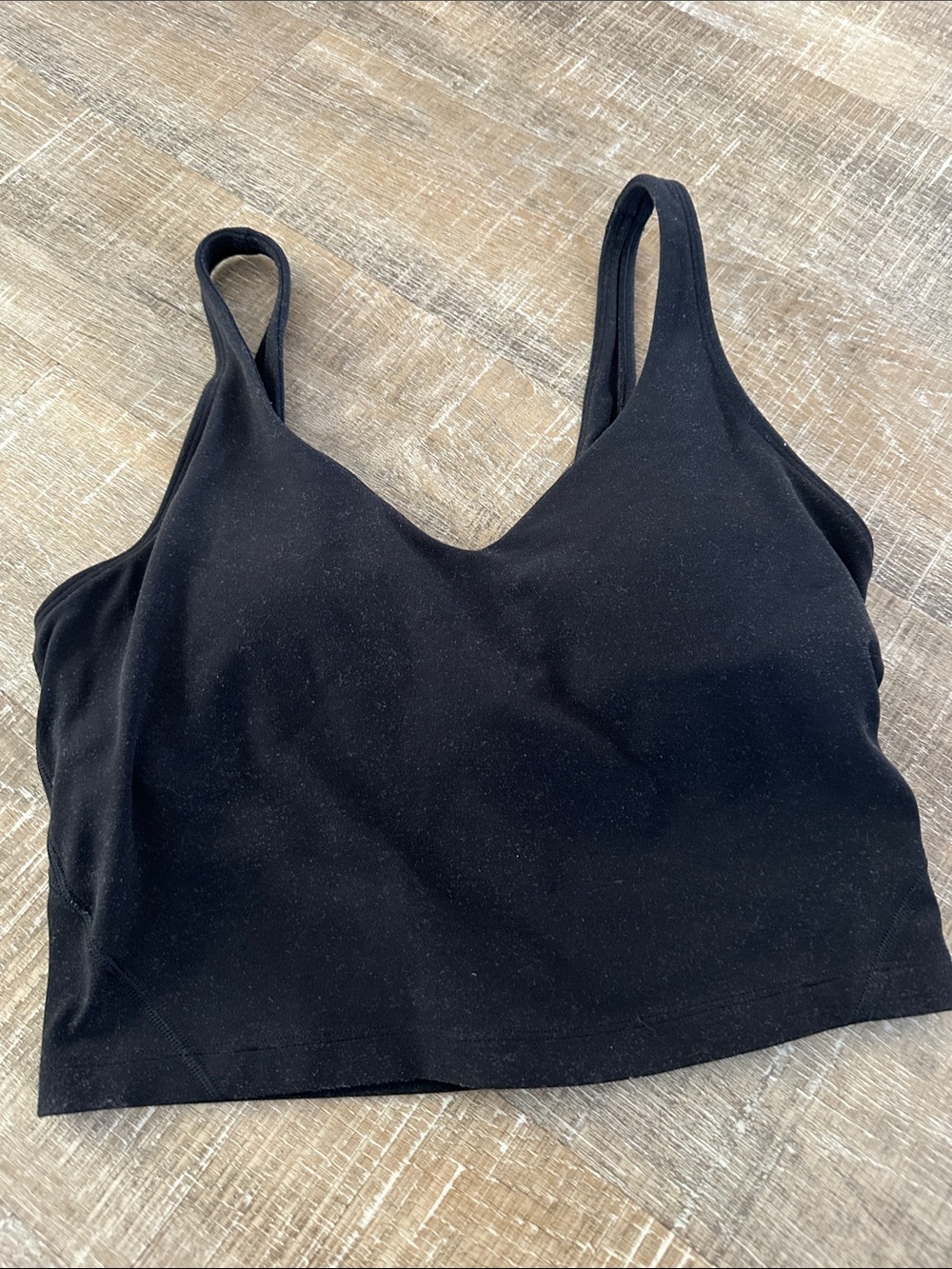 lululemon athletica Black V-Neck Bralette with Thin Straps
